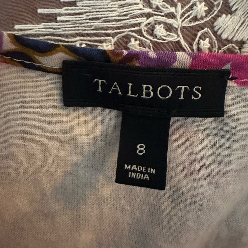Talbots Multicolor Paisley Top - Picture 3 of 6
